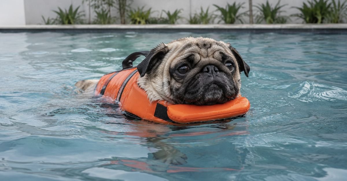 pug dog swimming guide