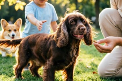 Socialization of Cocker Spaniel Dog