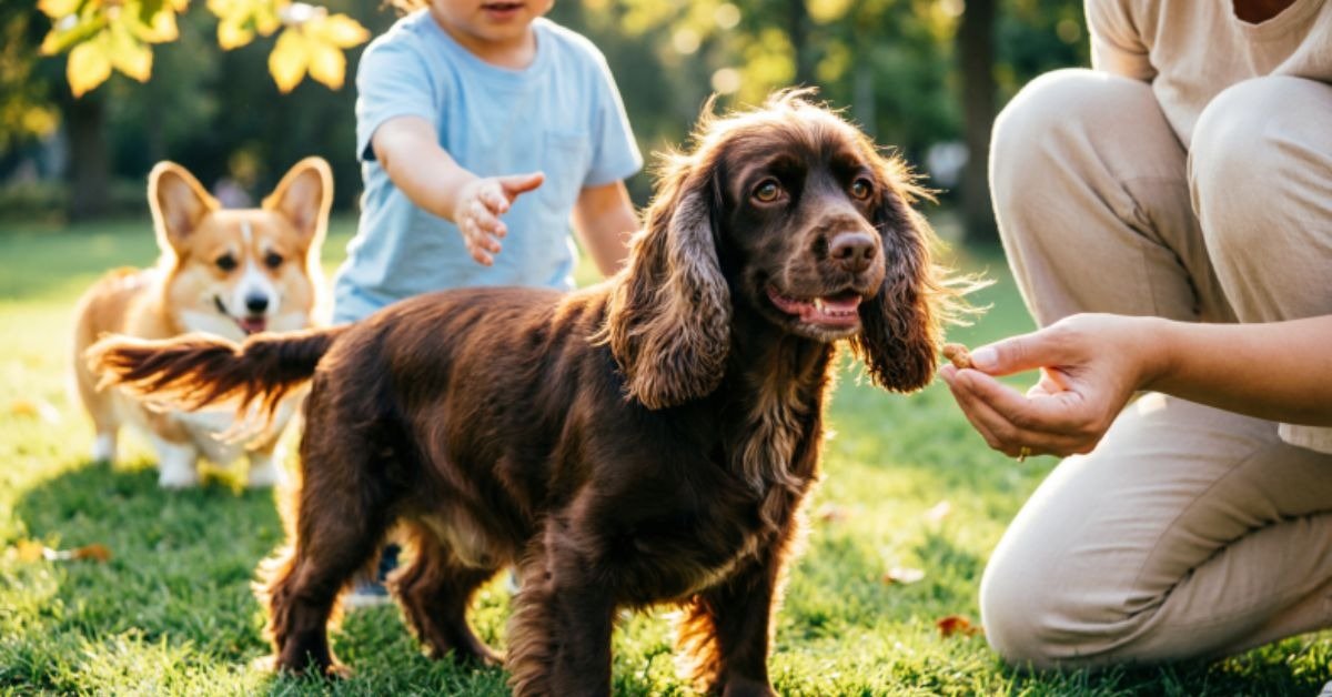 Socialization of Cocker Spaniel Dog